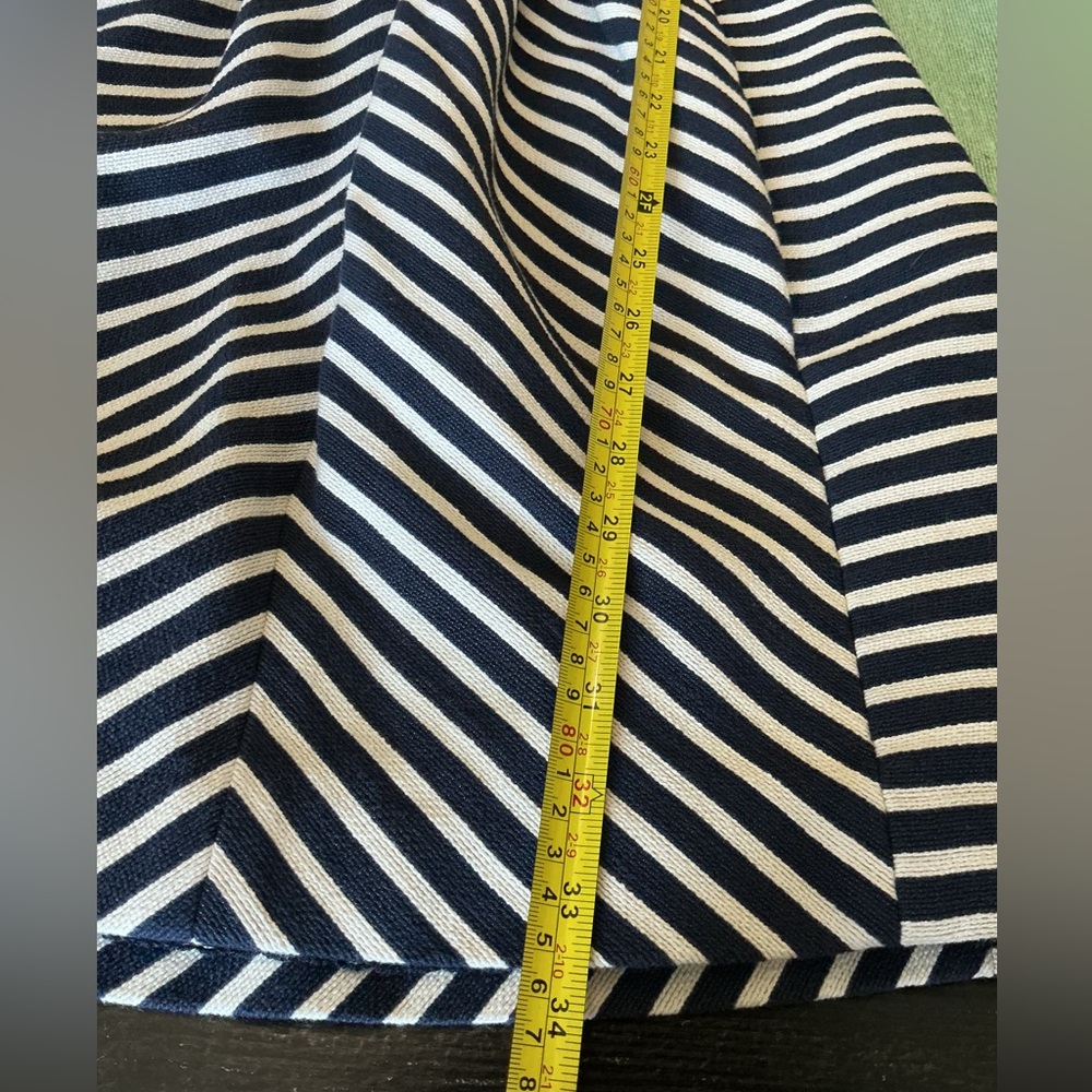 Maeve Striped Fit & Flare Dress Navy White Size 4 - Picture 9 of 10